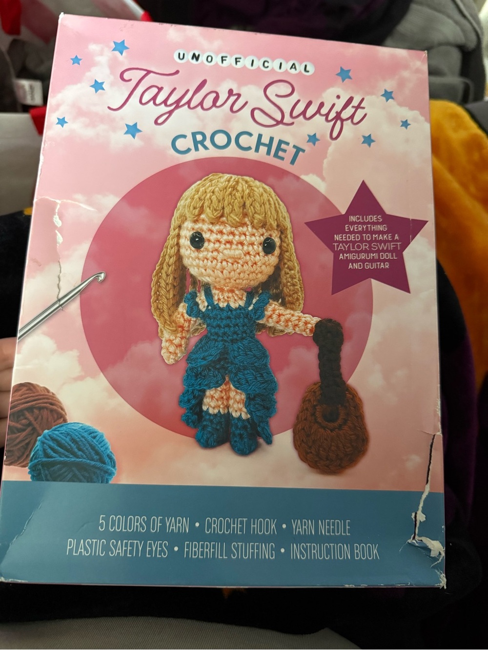 Taylor Swift Crochet Amigurumi Kit - Pink Box, Blue Dress